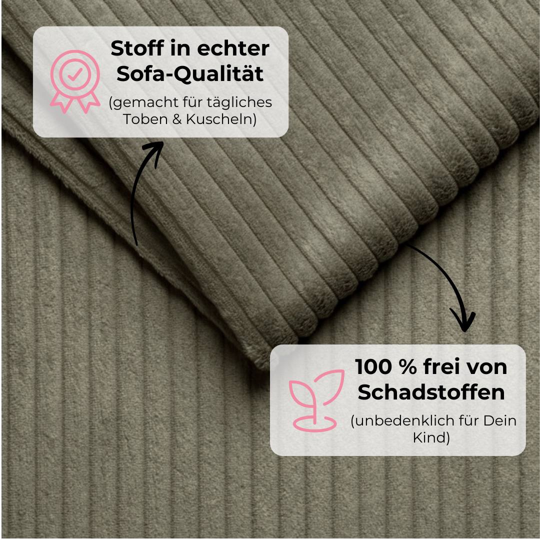 Design4Kids Spielsofa Cord Mini Grande Classic
