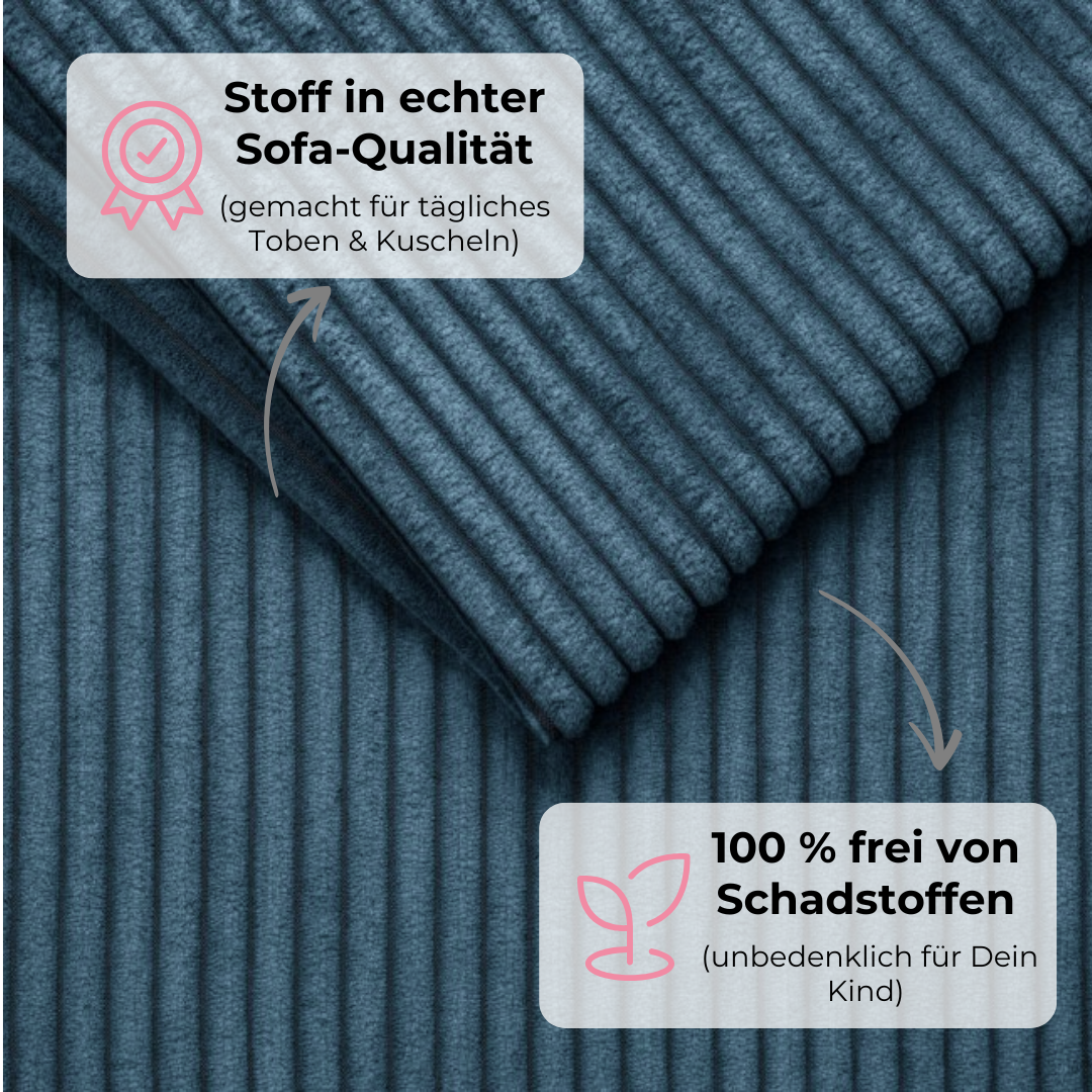 Design4Kids XL Spielsofa Cord Puero