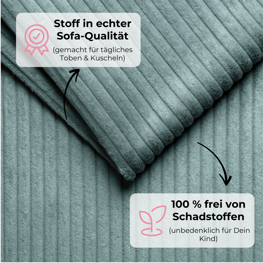 Design4Kids XL Spielsofa Cord Puero