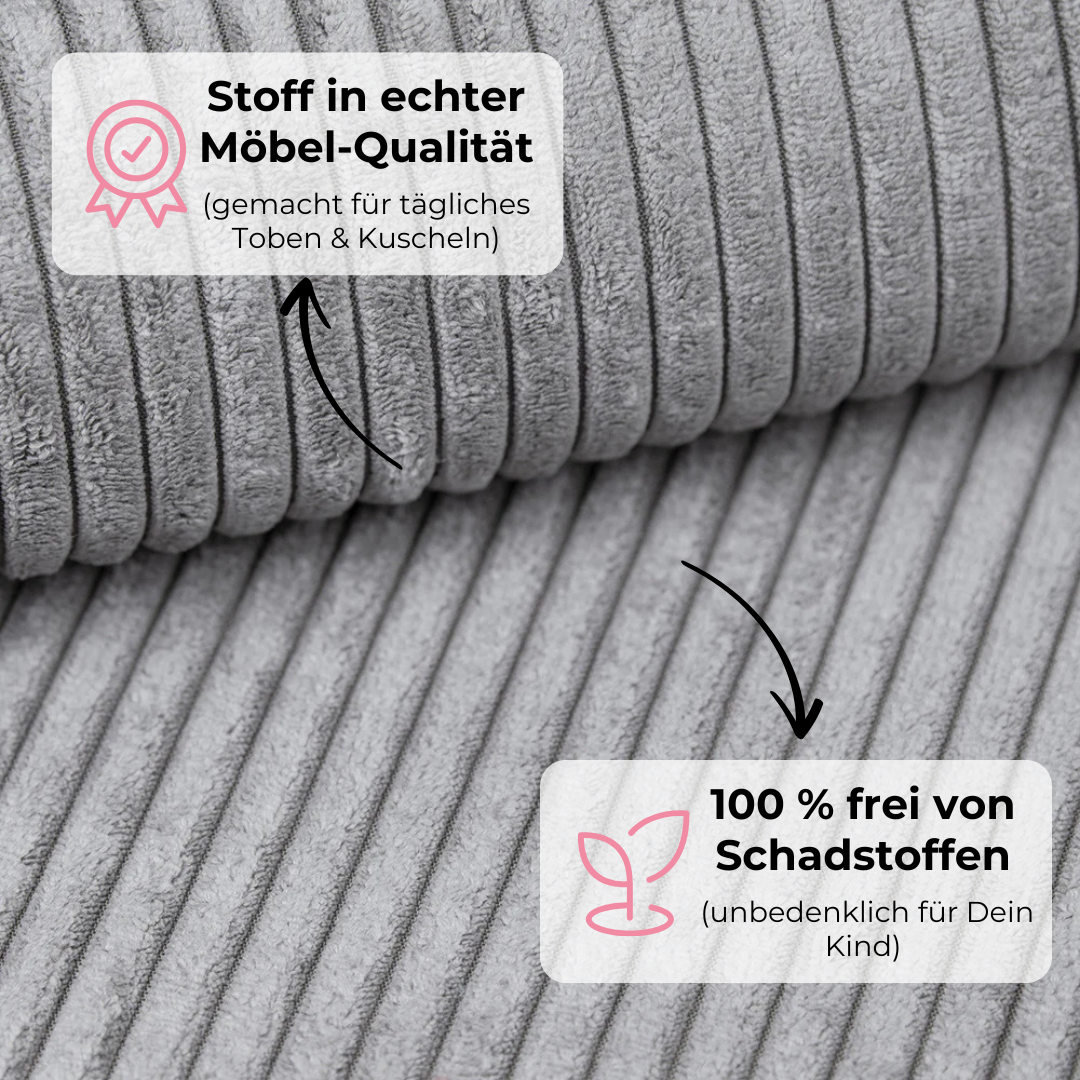 Design4Kids Kinder-Sitzsack Jewel Cord als Sessel