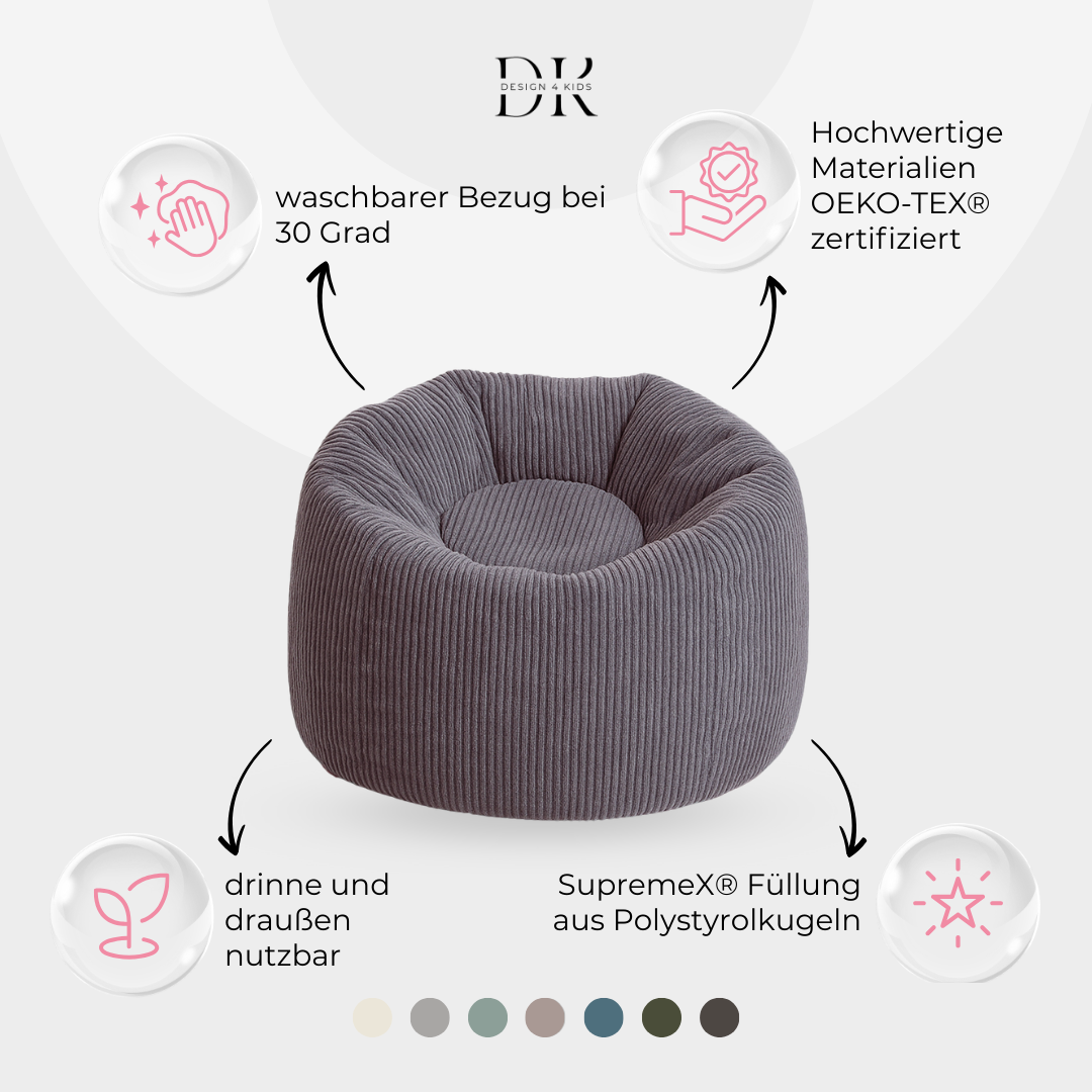 Design4Kids Kindersitzsack Lunaro Grande