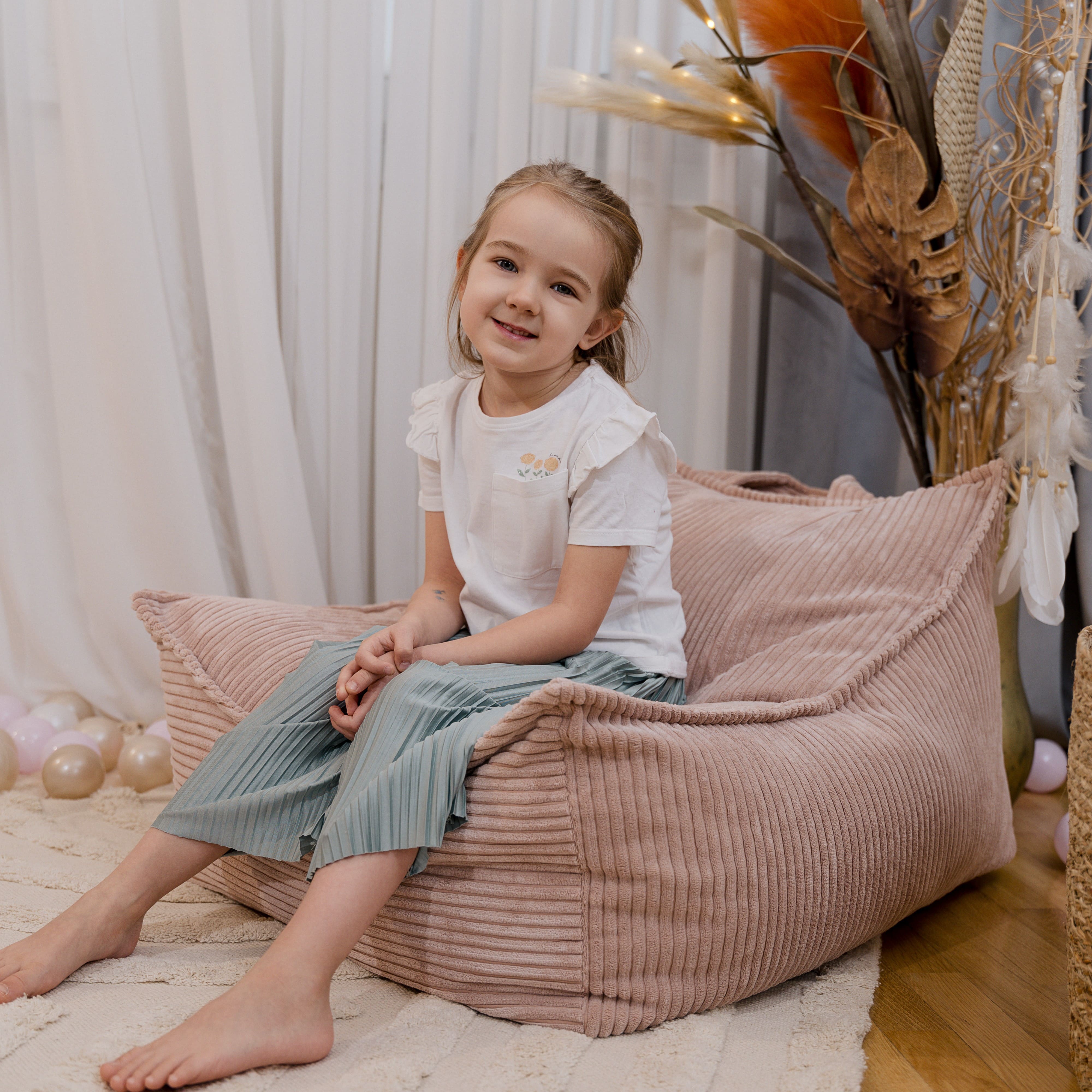 Design4Kids Kinder-Sitzsack Jewel Cord als Sessel