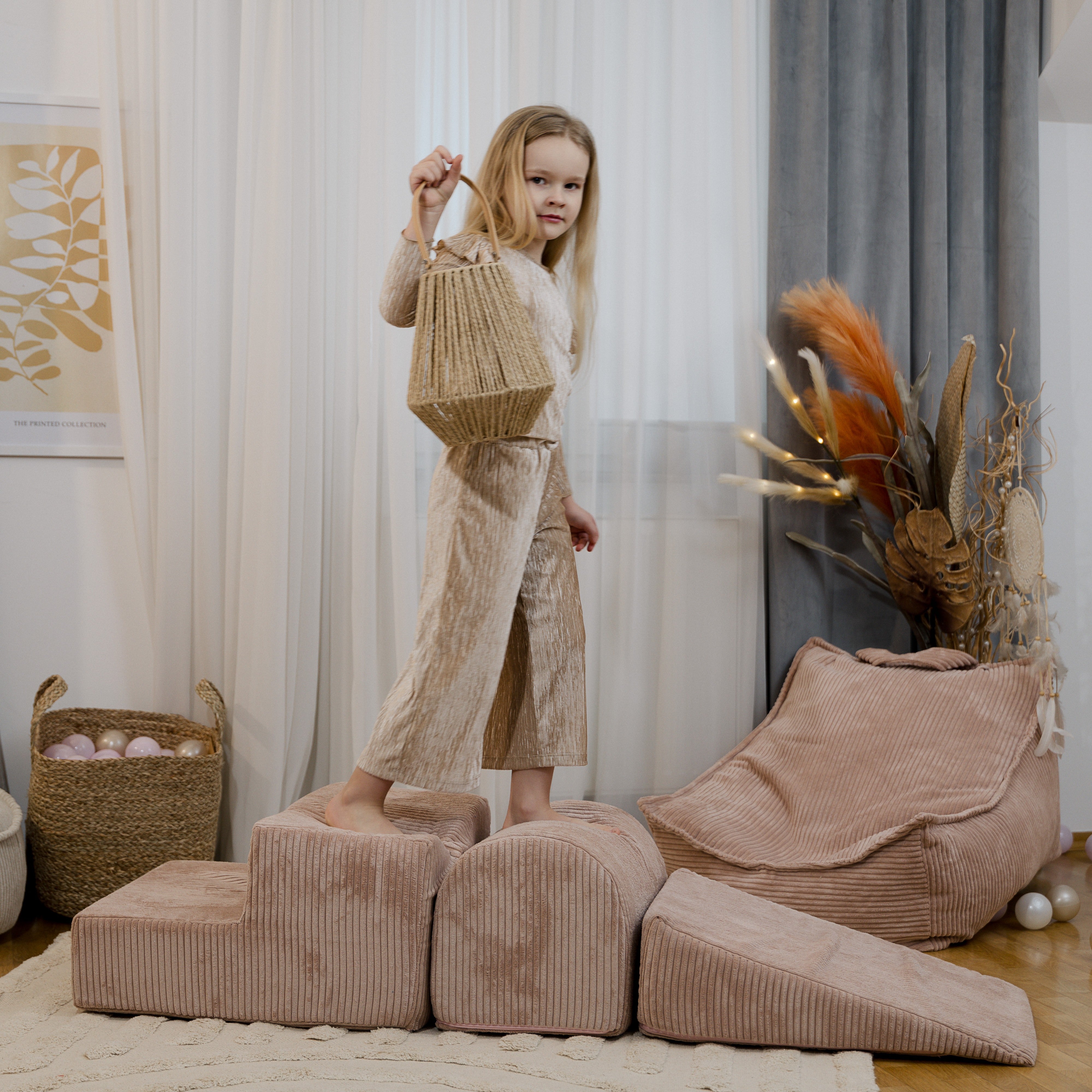 Design4Kids Schaumspielset Jewel Cord mit 3 Elementen - blushed rose