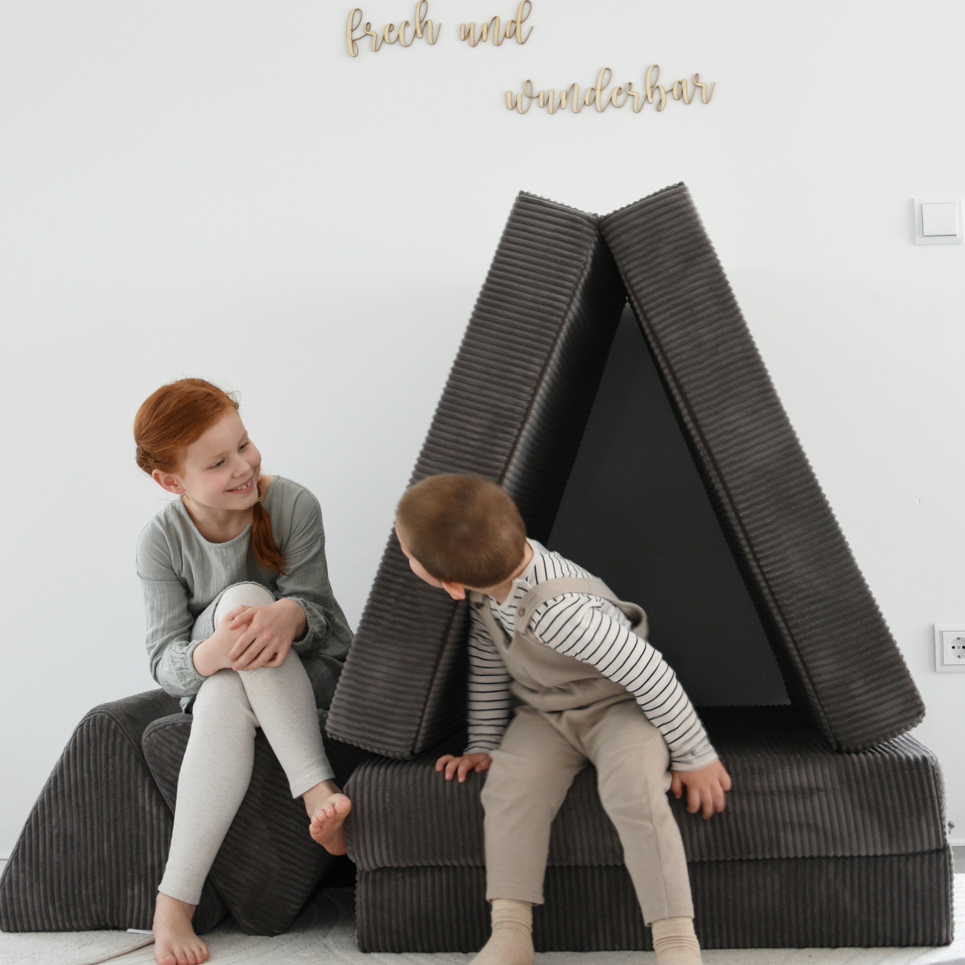 Design4Kids XXL Spielsofa Cord Grande Classic - smokey taupe