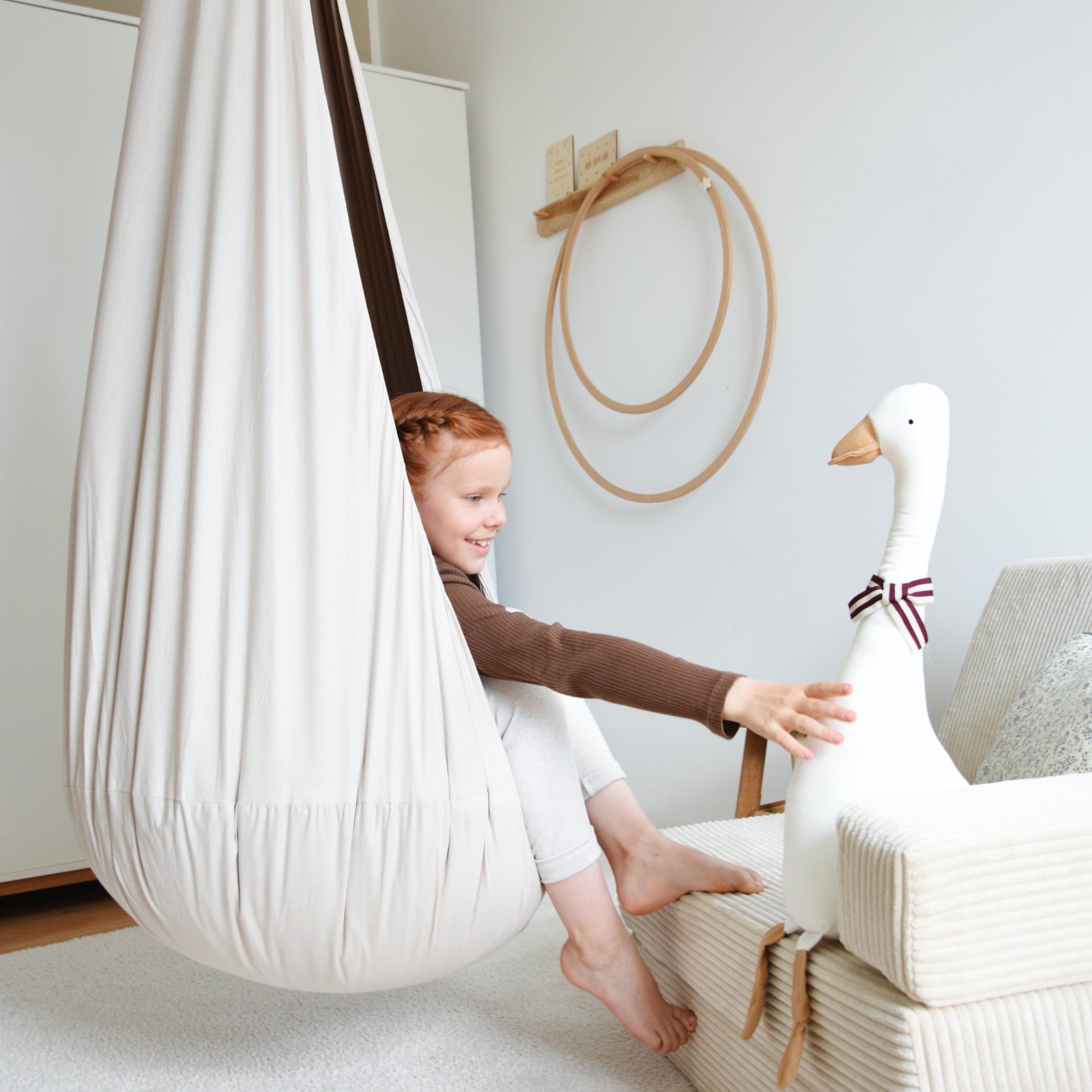 Design4Kids Hängesessel Cocoon Caramel Marshmallow - beige