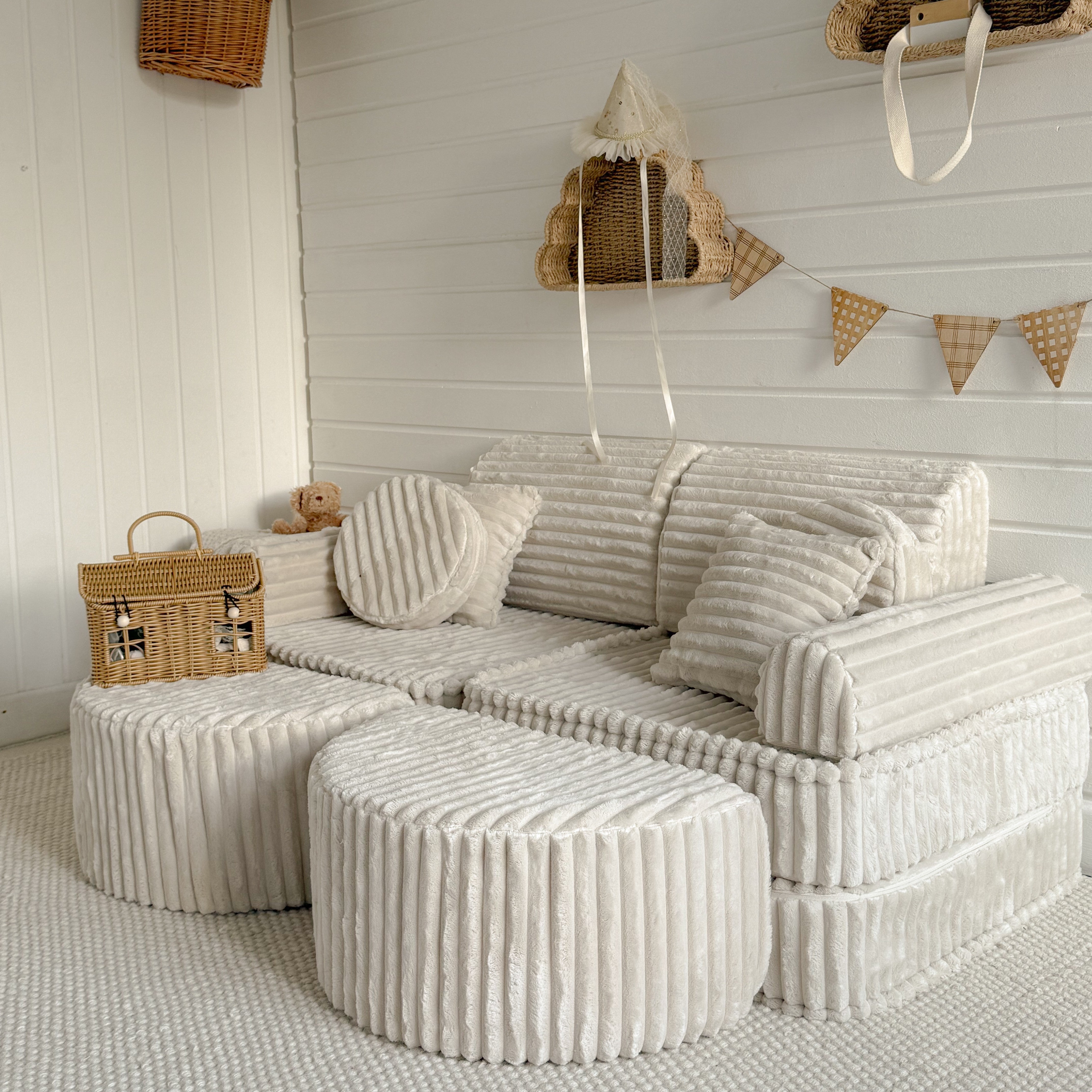 Design4Kids Mini Spielsofa Jewel Plüsch-Cord Max