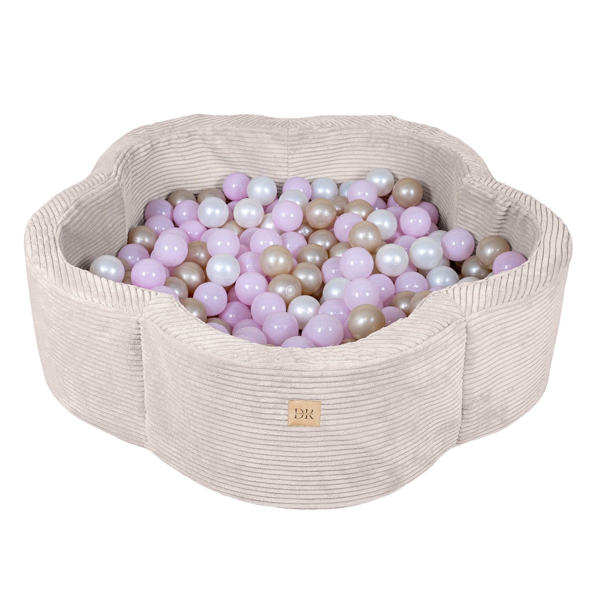 Design4Kids Bällebad Blume Jewel Cord mit Spielmatte, 200 Bälle - eigene Farbauswahl