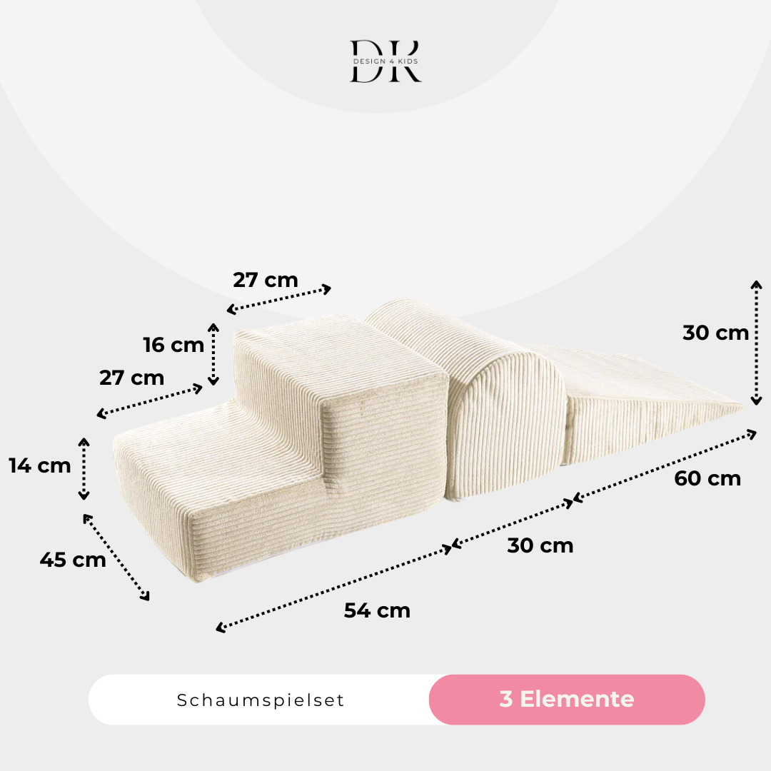 Design4Kids Schaumspielset Jewel Cord mit Bällebad, 200 Bälle - eigene Farbauswahl