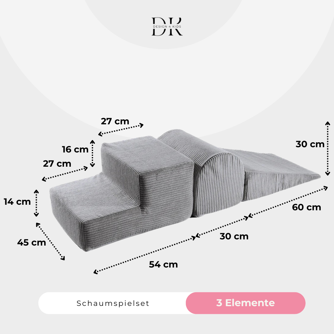 Design4Kids Schaumspielset Jewel Cord mit Bällebad, 200 Bälle - eigene Farbauswahl