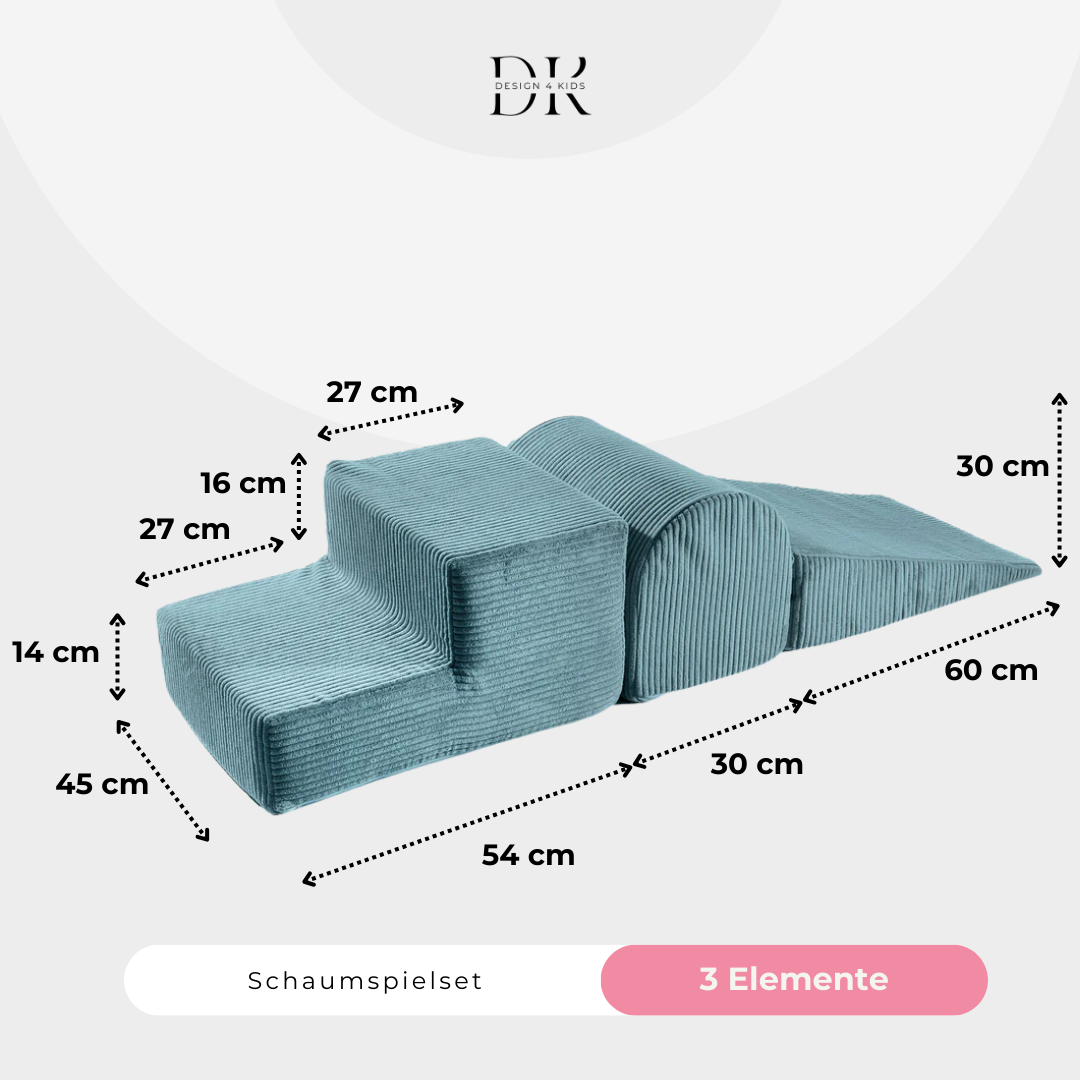 Design4Kids Schaumspielset Jewel Cord mit Bällebad, 200 Bälle - eigene Farbauswahl