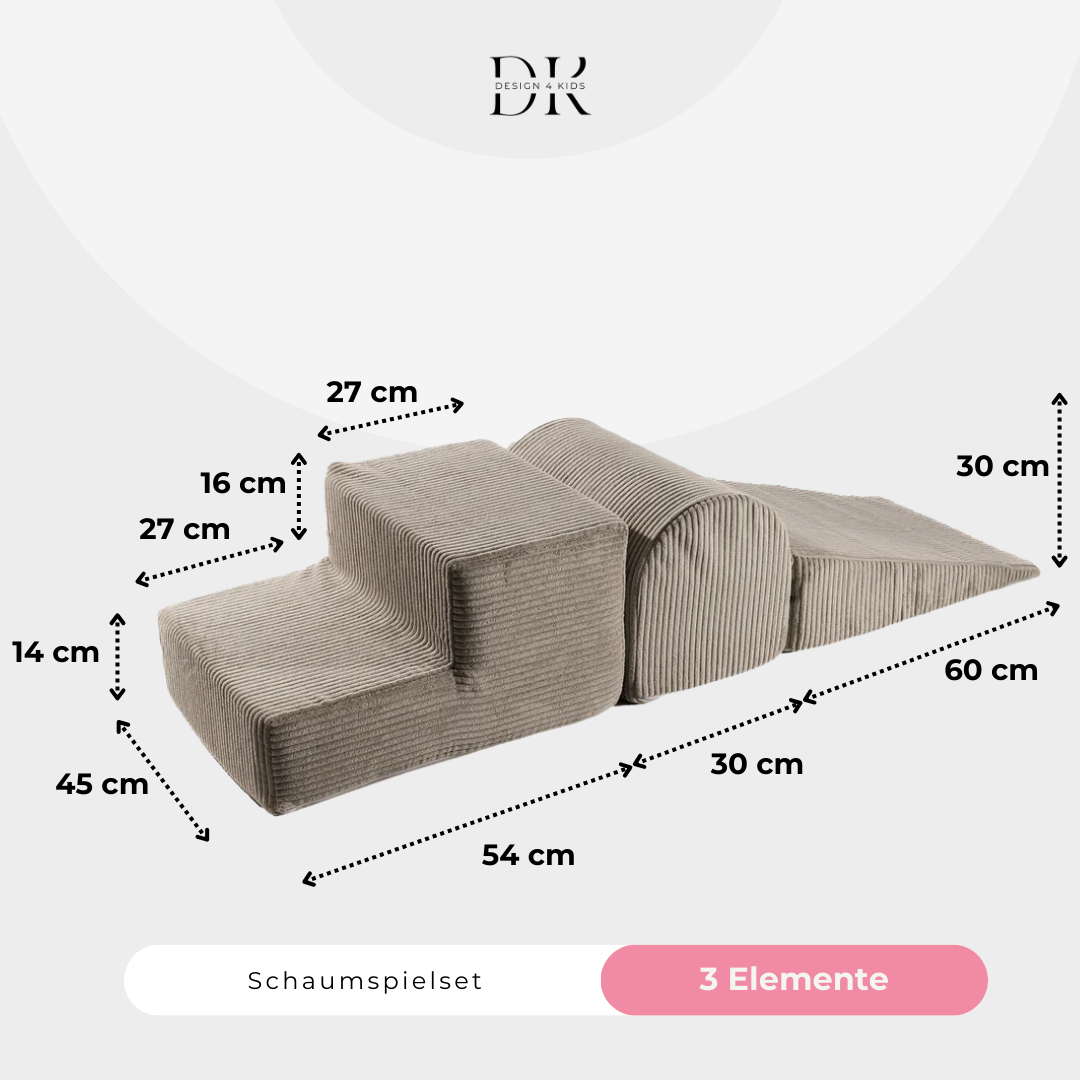 Design4Kids Schaumspielset Jewel Cord mit Bällebad, 200 Bälle - eigene Farbauswahl