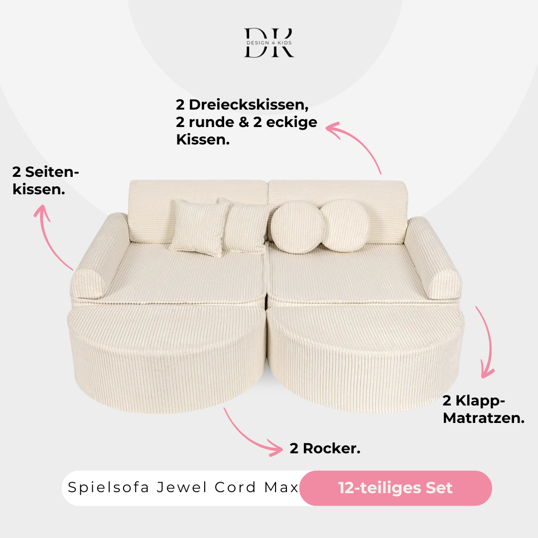 Design4Kids Spielsofa Jewel Max Cord