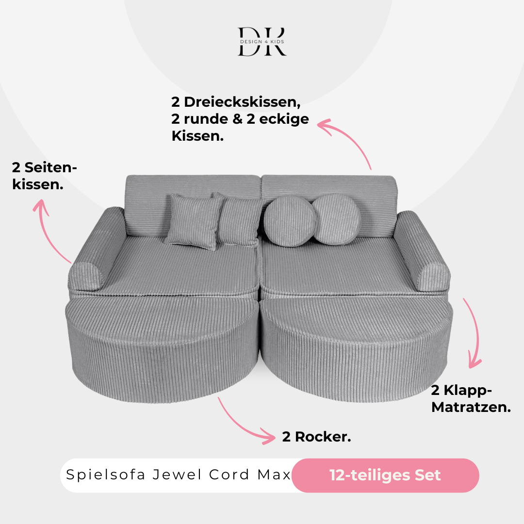 Design4Kids Spielsofa Jewel Max Cord