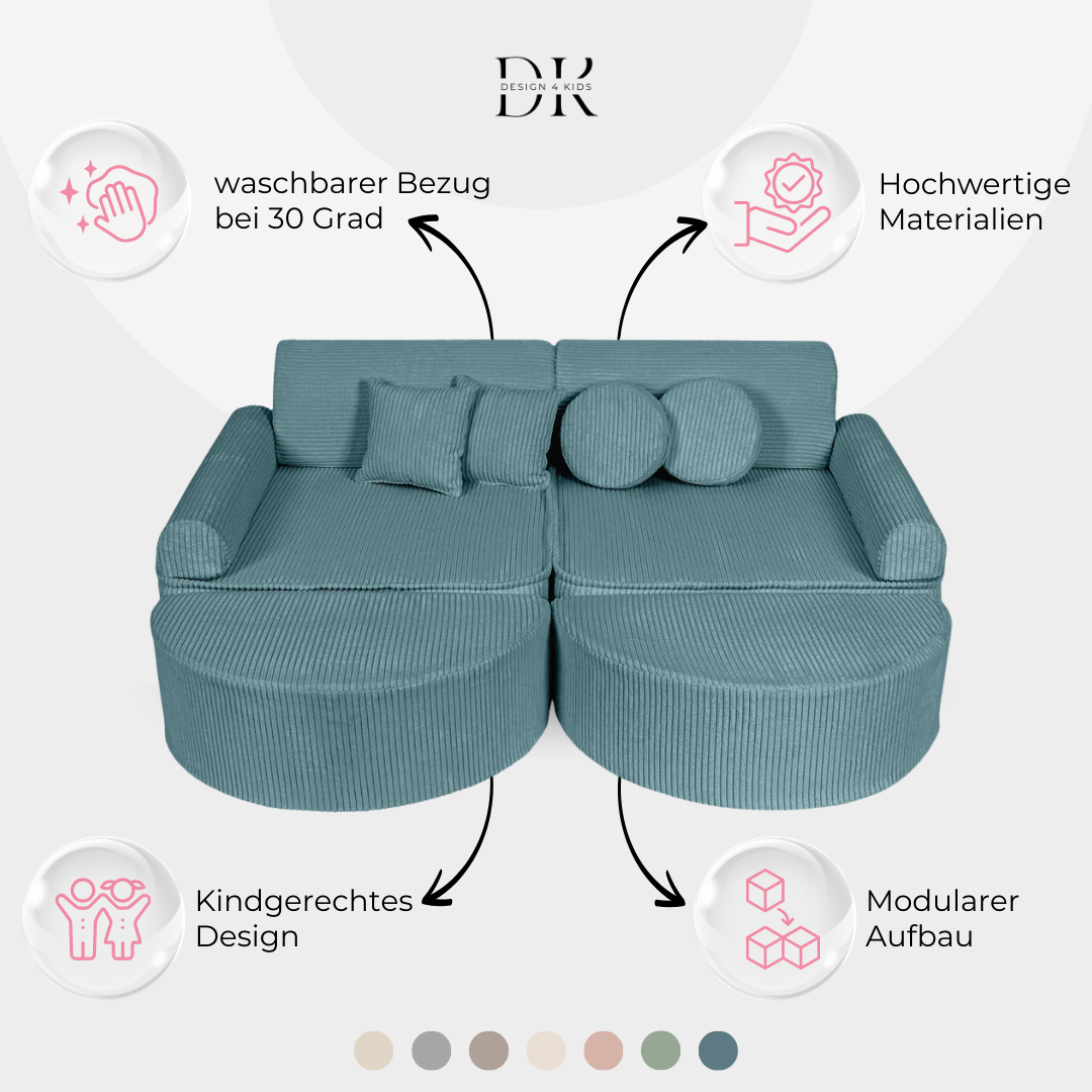 Design4Kids Spielsofa Jewel Max Cord