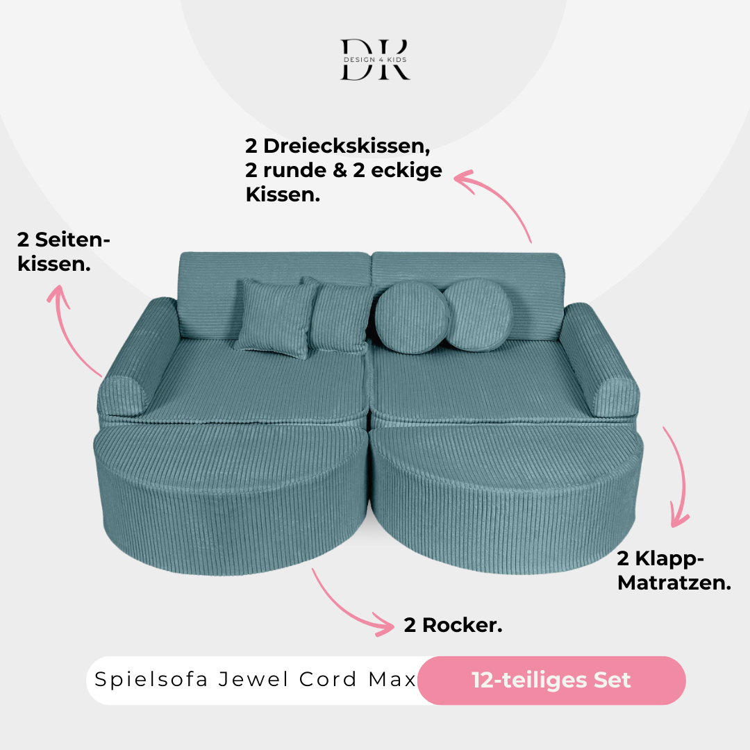Design4Kids Spielsofa Jewel Max Cord