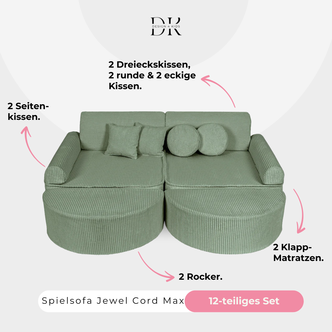 Design4Kids Spielsofa Jewel Max Cord