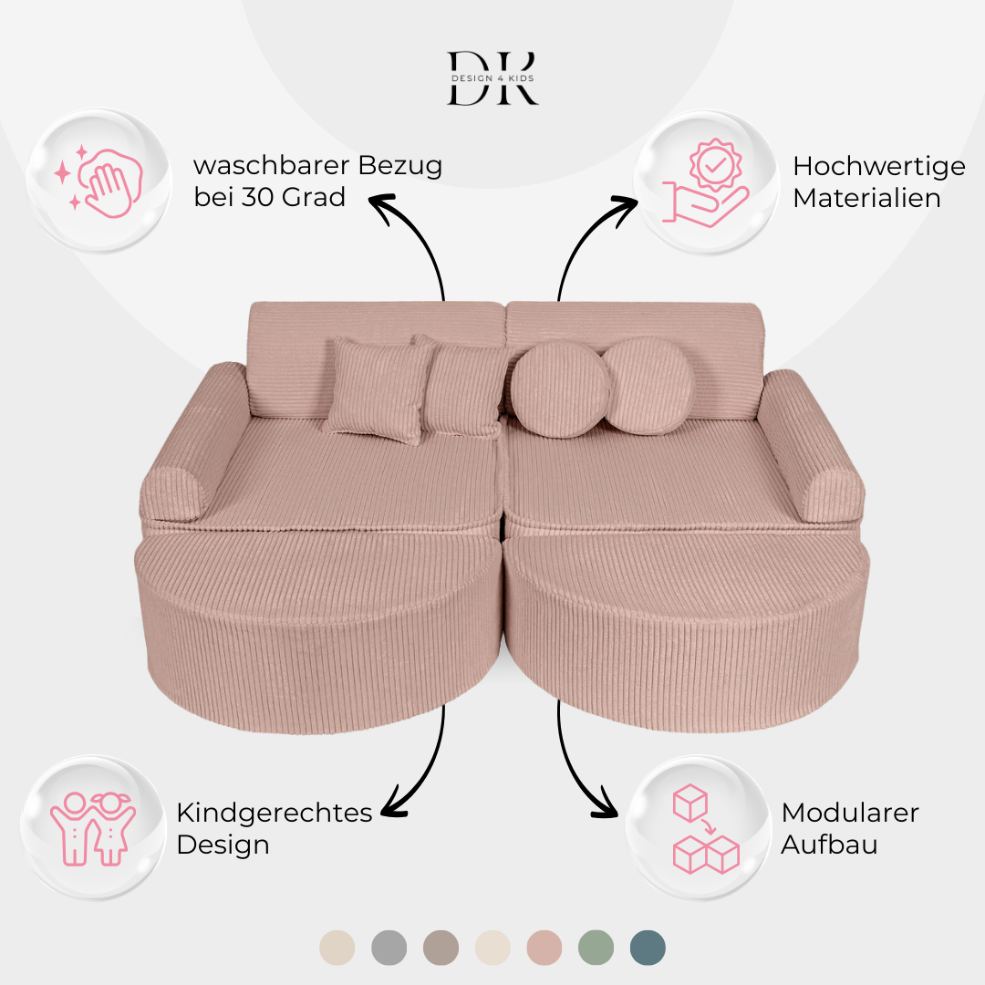 Design4Kids Spielsofa Jewel Max Cord