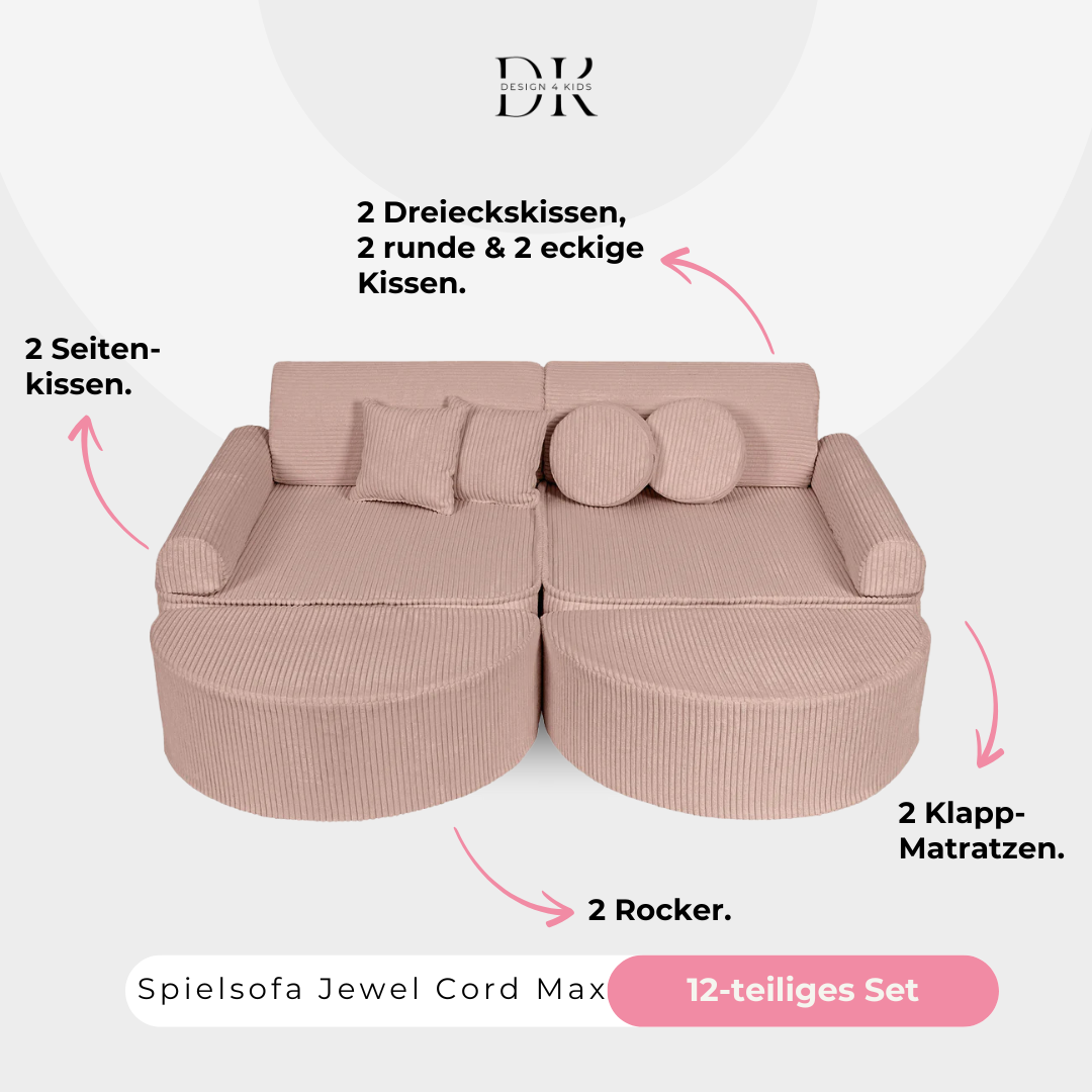 Design4Kids Spielsofa Jewel Max Cord