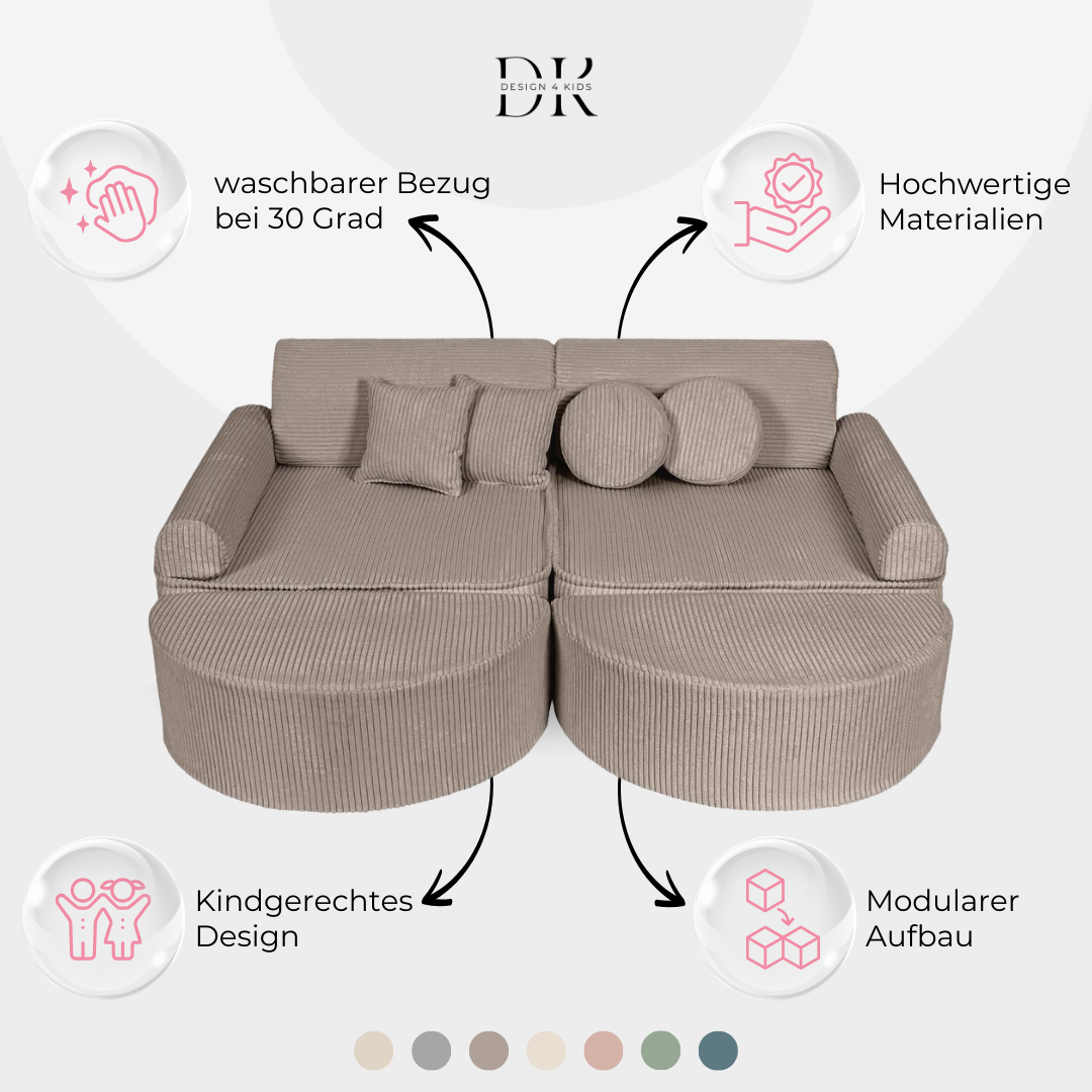 Design4Kids Spielsofa Jewel Max Cord