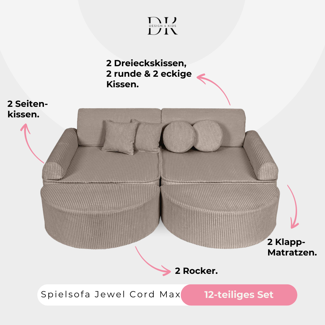 Design4Kids Spielsofa Jewel Max Cord