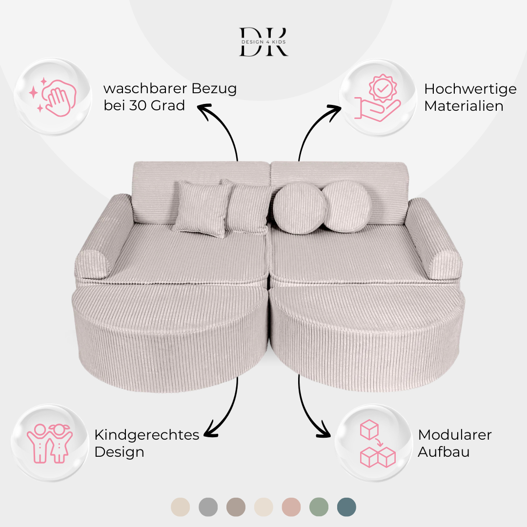 Design4Kids Spielsofa Jewel Max Cord