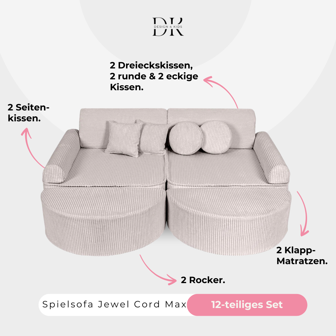 Design4Kids Spielsofa Jewel Max Cord
