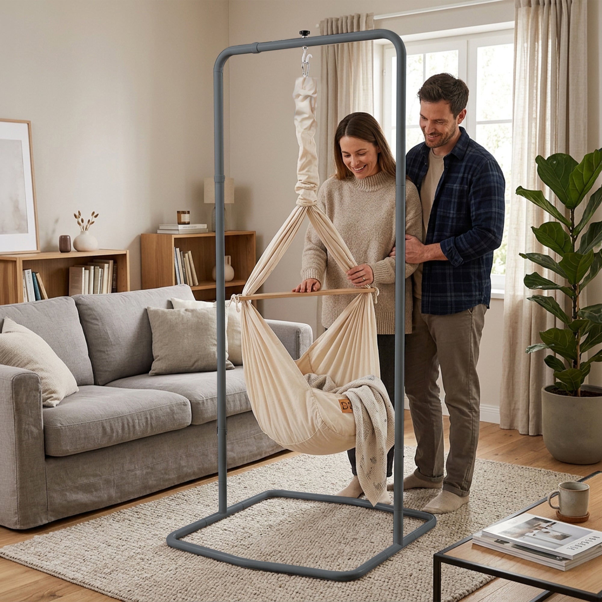 Design4Kids Federwiege Baby Classic, Bio-Baumwolle mit Komfort-Gestell