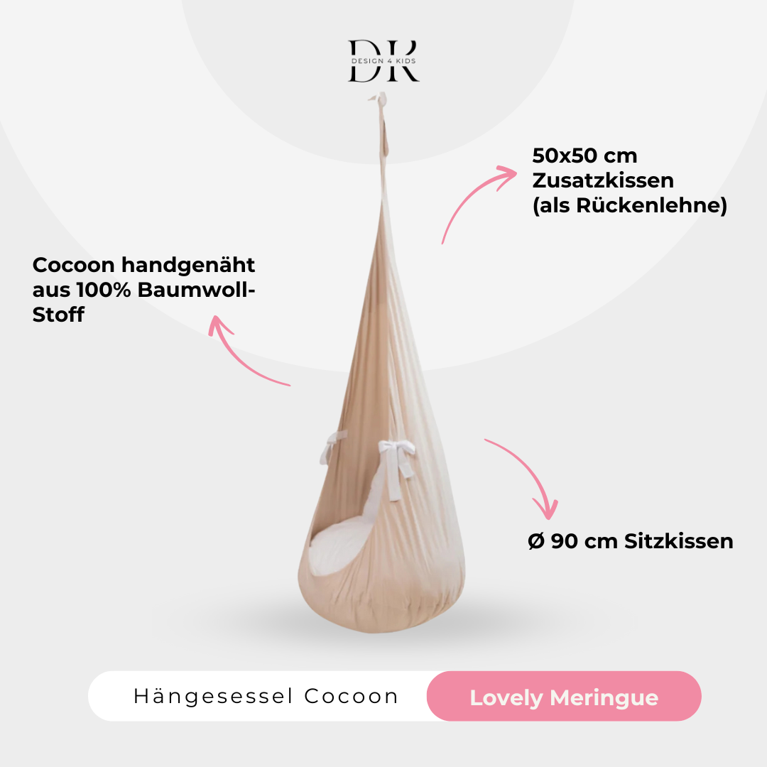 Design4Kids Hängesessel Cocoon Lovely meringue - beige