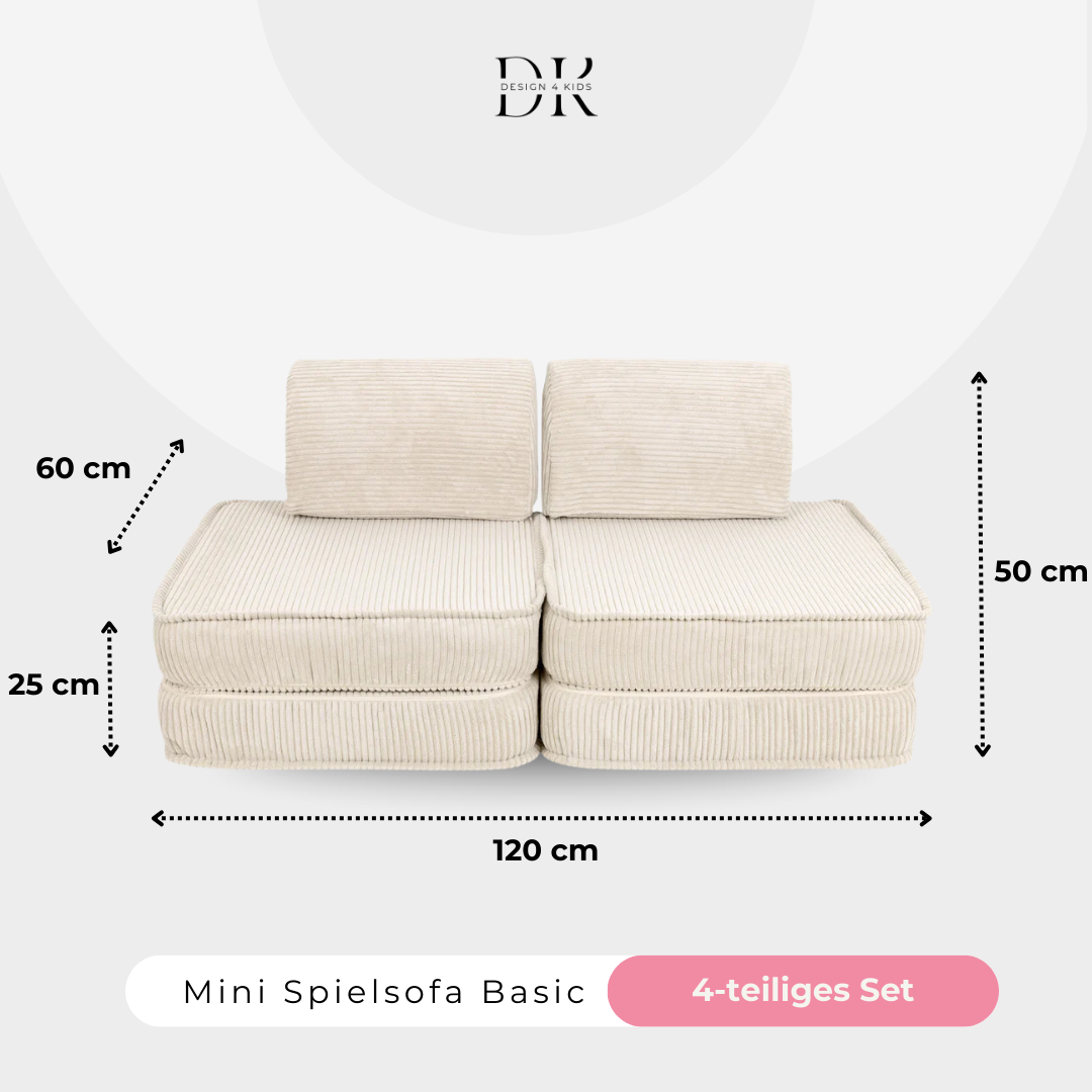 Design4Kids Mini Spielsofa Jewel Cord Basic