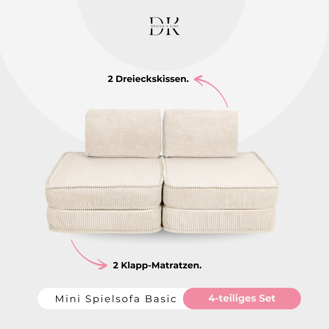 Design4Kids Mini Spielsofa Jewel Cord Basic