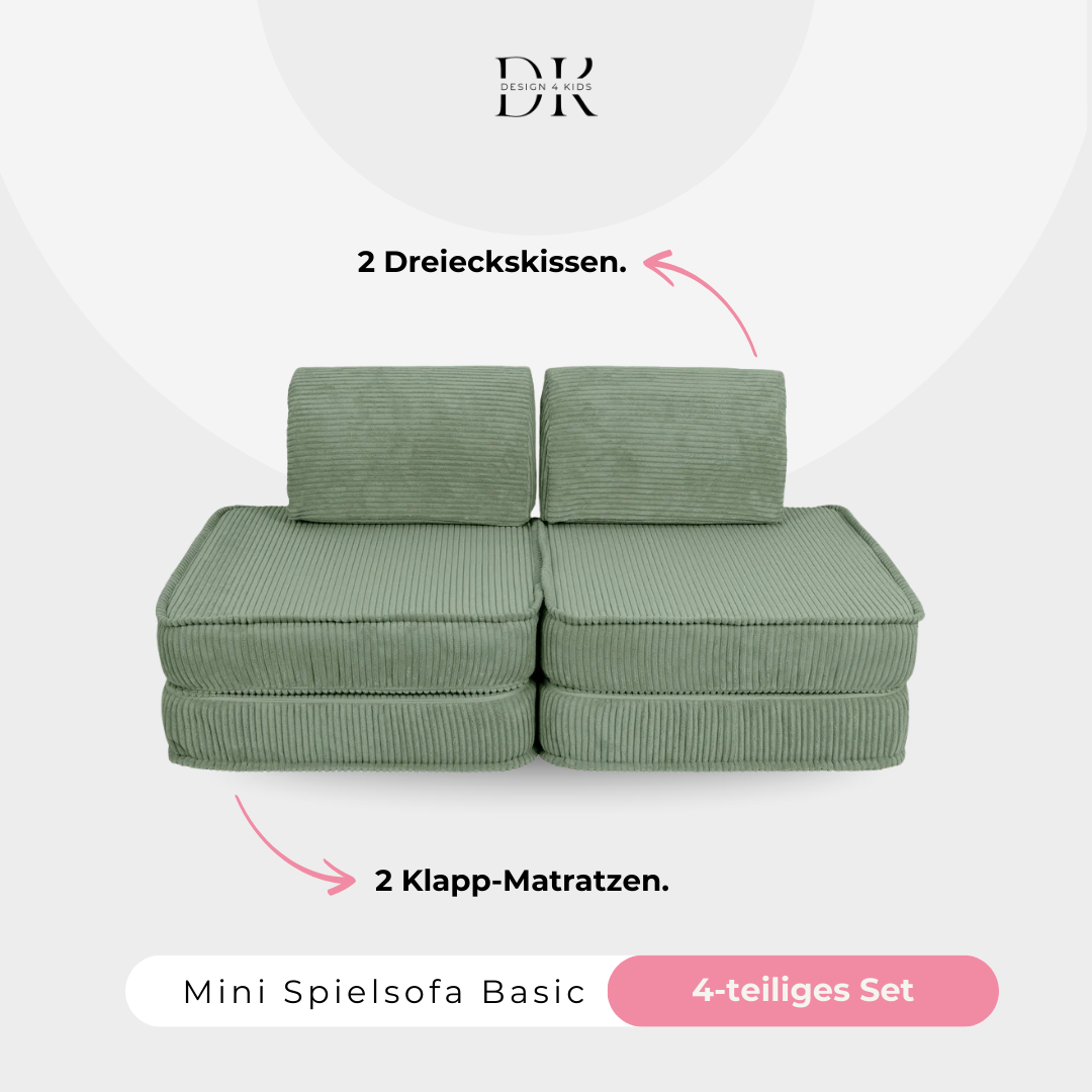 Design4Kids Mini Spielsofa Jewel Cord Basic