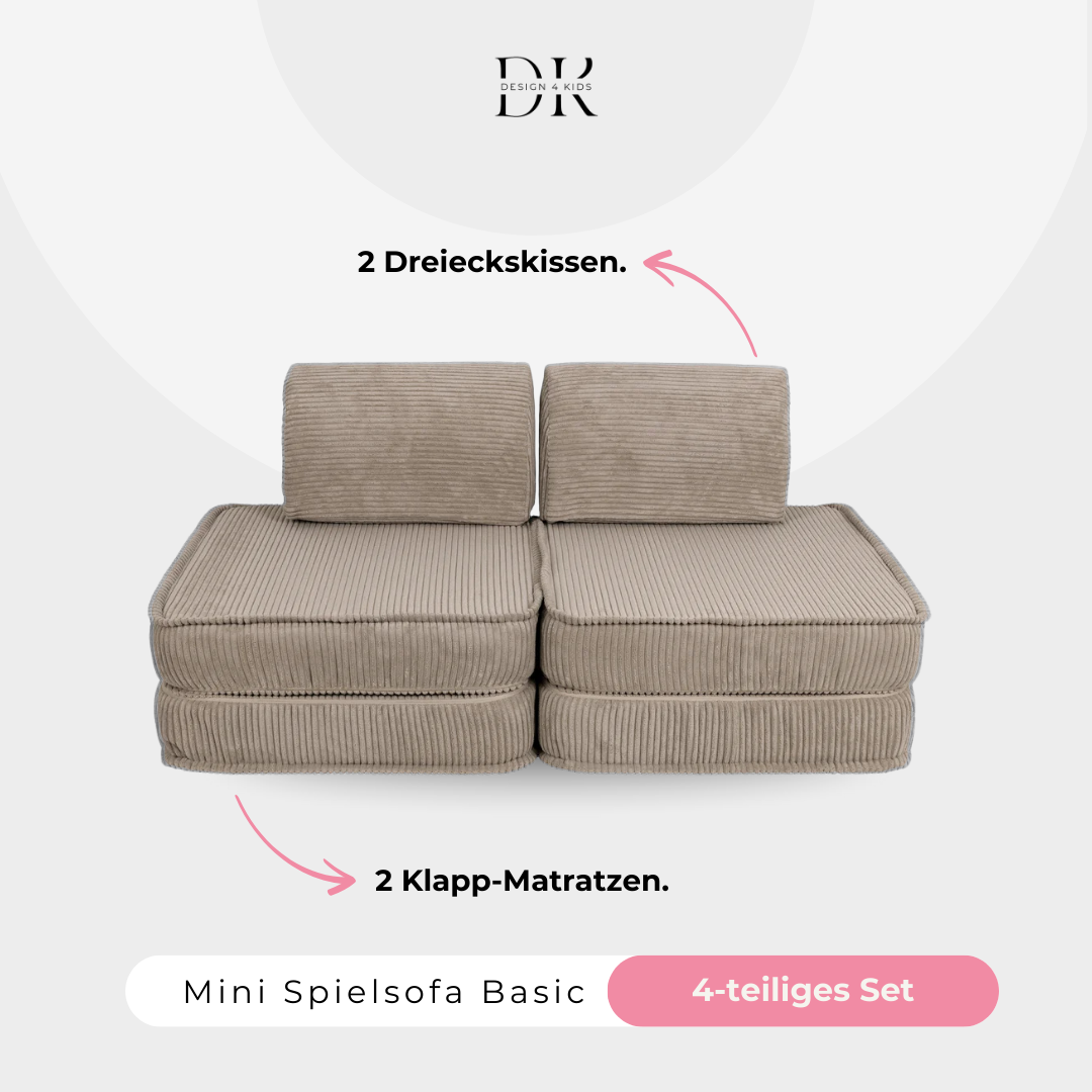 Design4Kids Mini Spielsofa Jewel Cord Basic