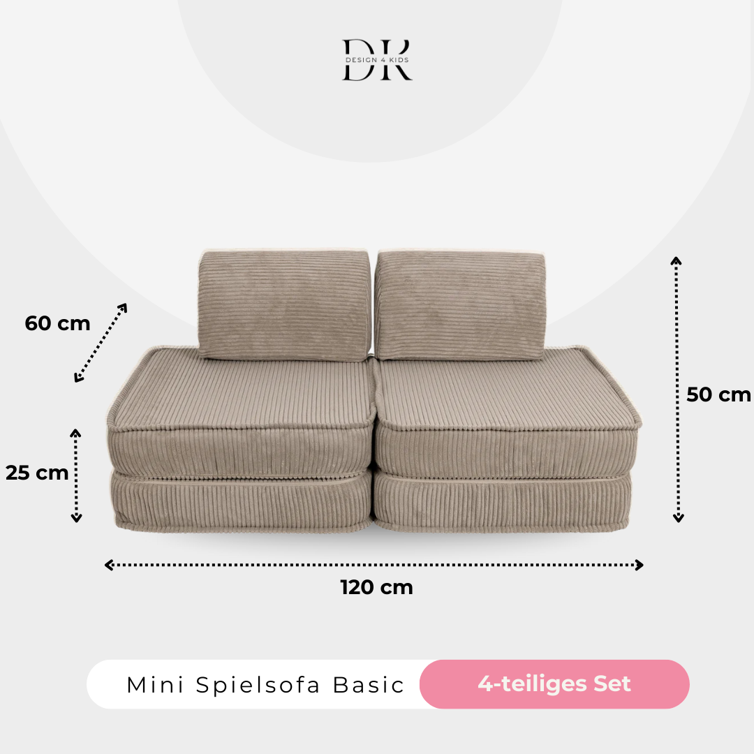 Design4Kids Mini Spielsofa Jewel Cord Basic