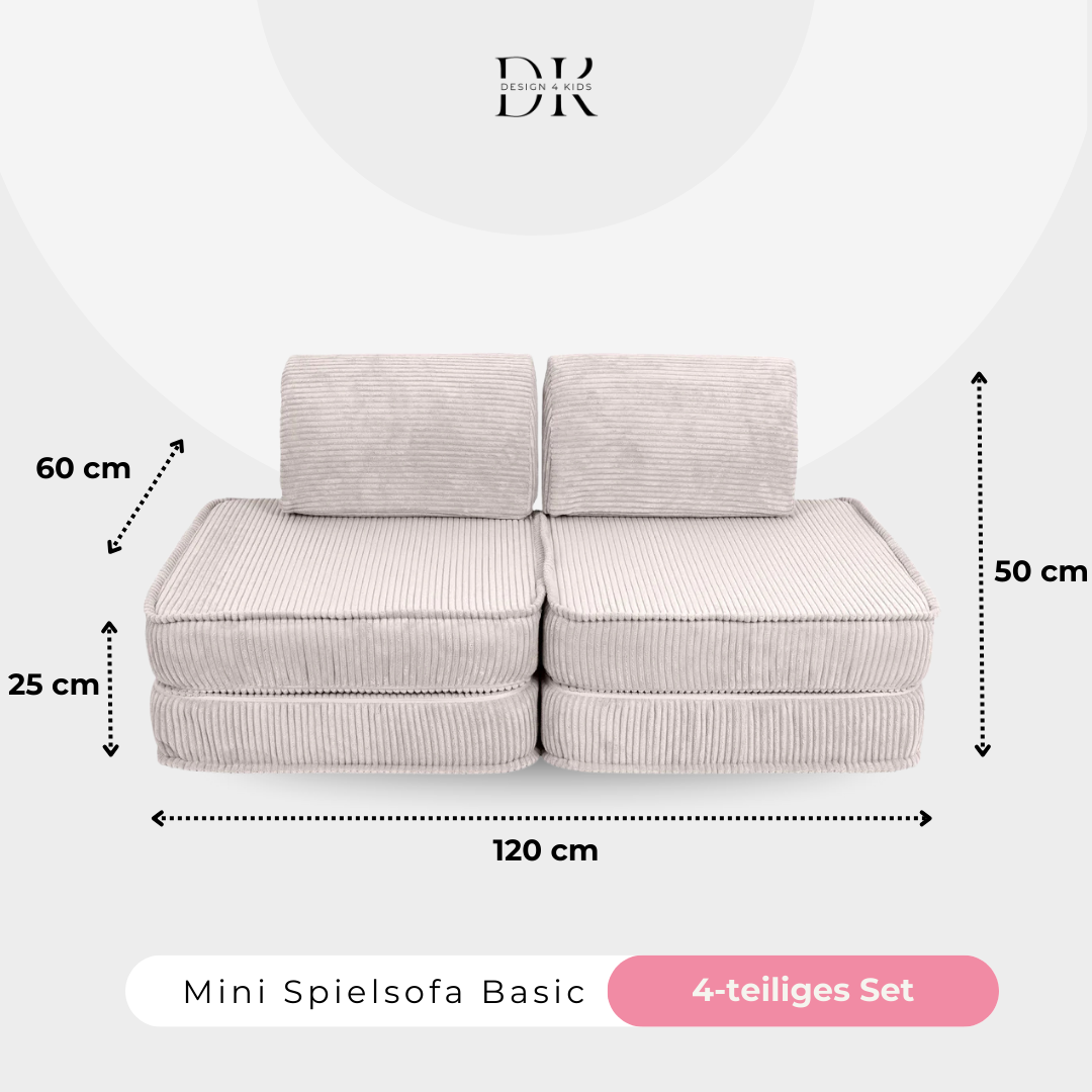 Design4Kids Mini Spielsofa Jewel Cord Basic