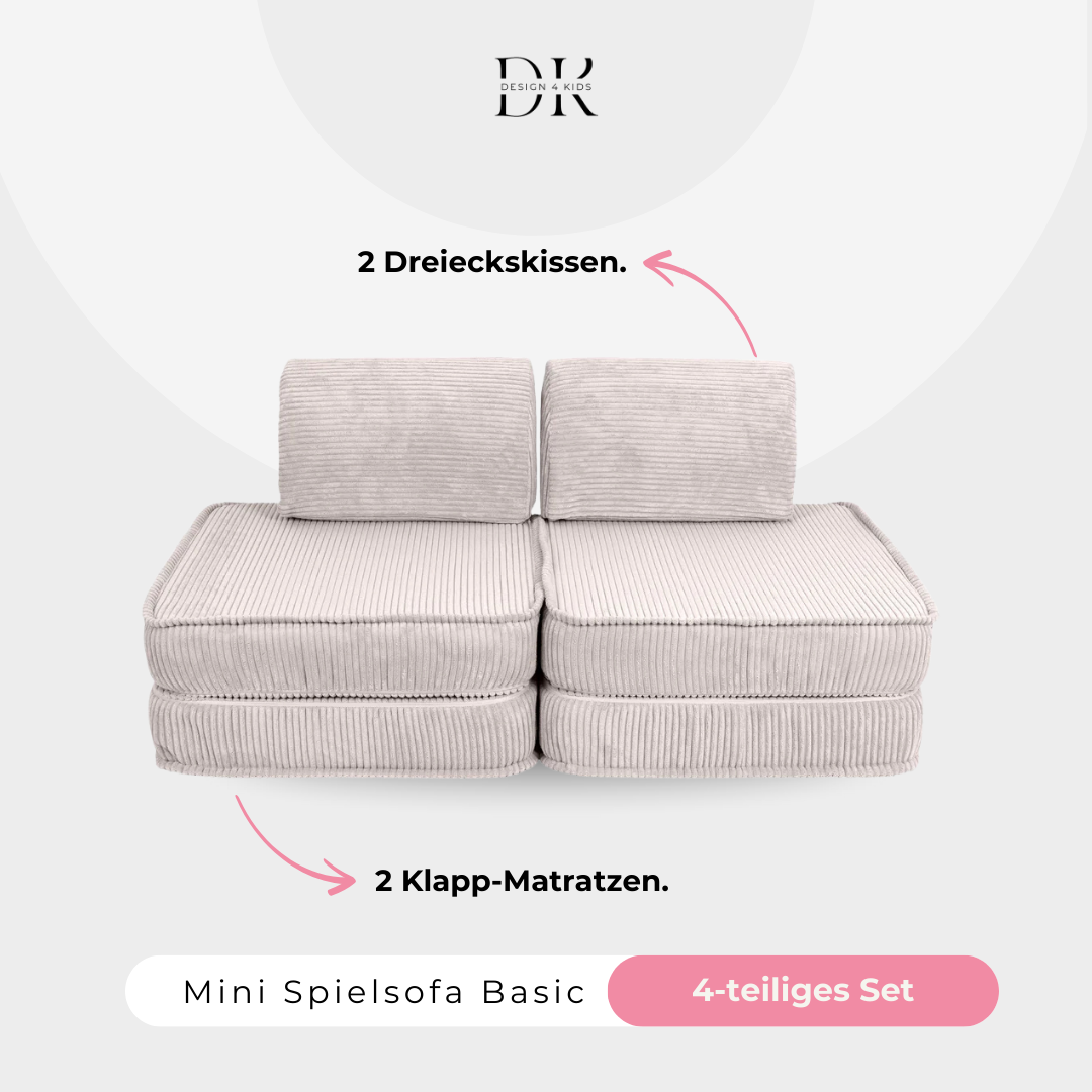 Design4Kids Mini Spielsofa Jewel Cord Basic