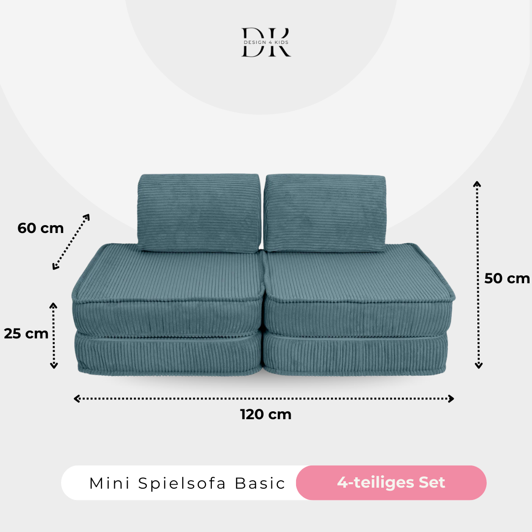 Design4Kids Mini Spielsofa Jewel Cord Basic