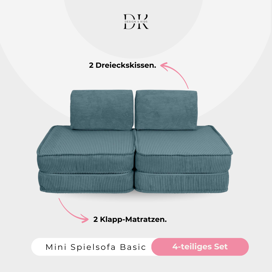 Design4Kids Mini Spielsofa Jewel Cord Basic