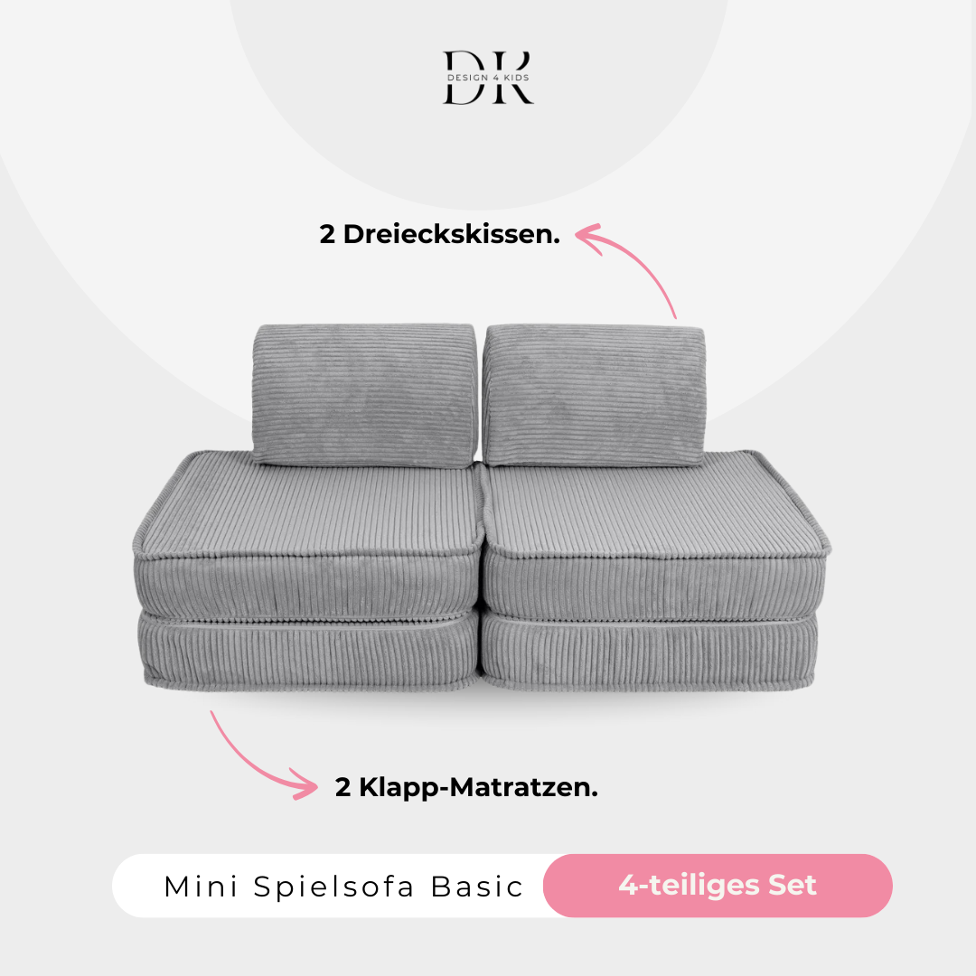 Design4Kids Mini Spielsofa Jewel Cord Basic