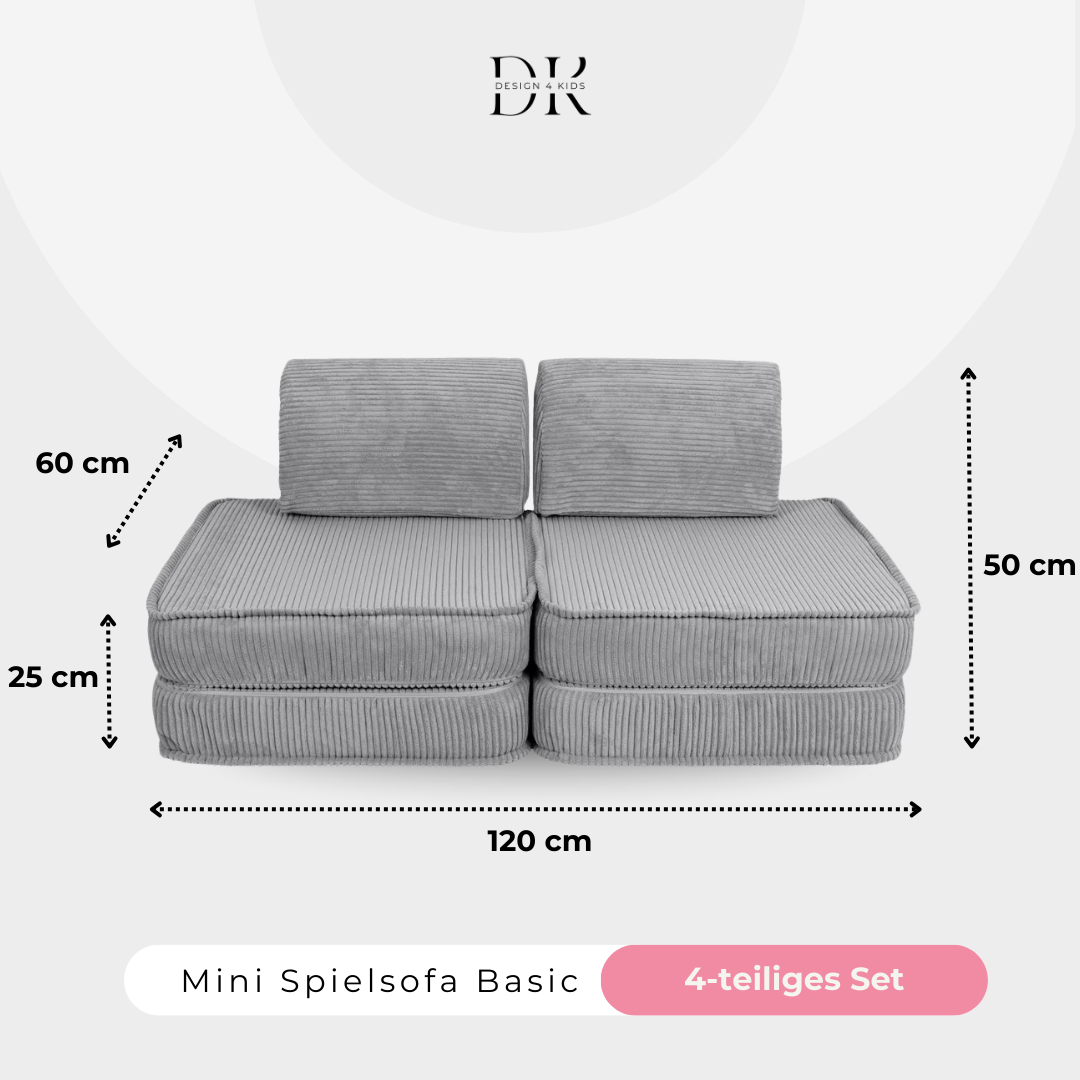 Design4Kids Mini Spielsofa Jewel Cord Basic