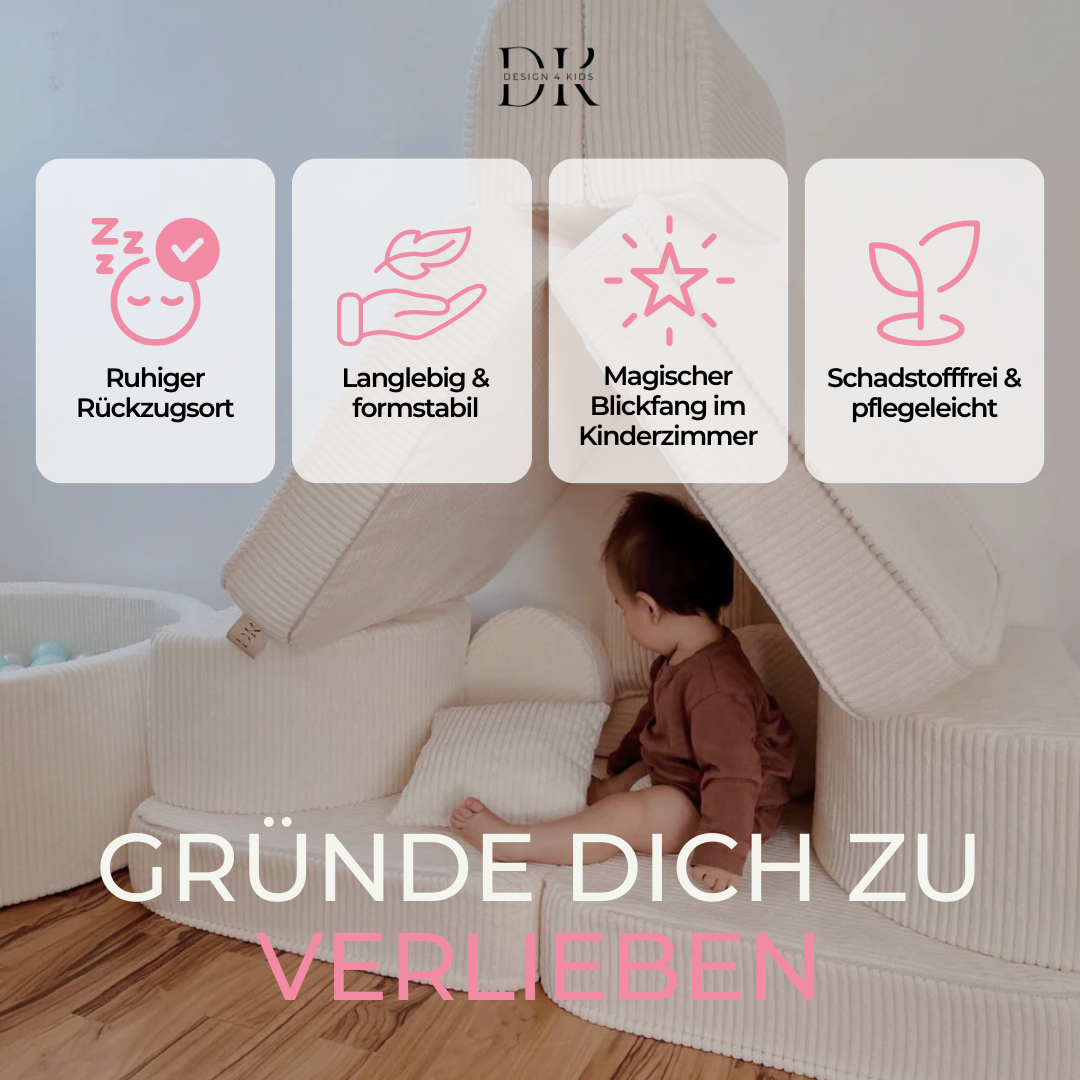 Design4Kids Mini Spielsofa Jewel Cord Max