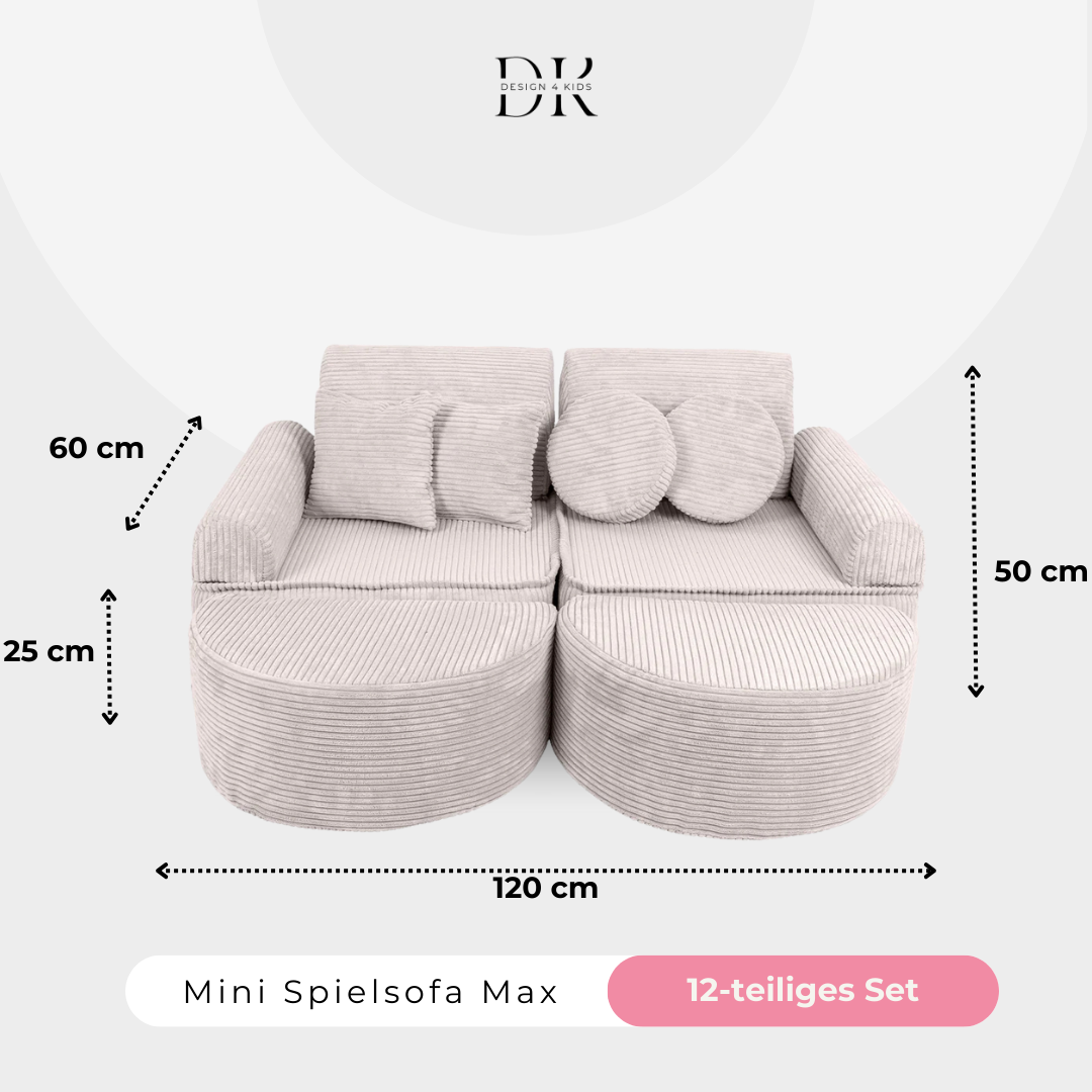 Design4Kids Mini Spielsofa Jewel Cord Max