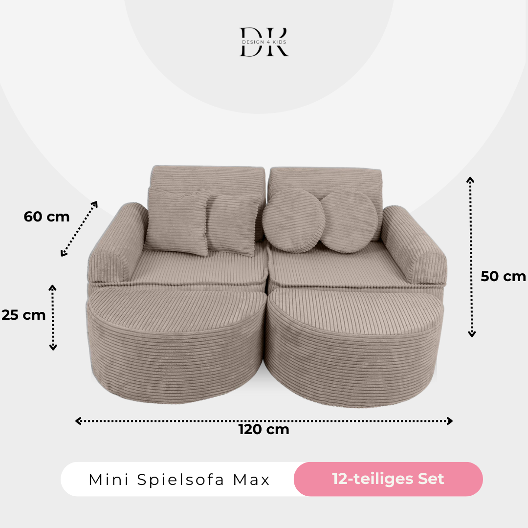 Design4Kids Mini Spielsofa Jewel Cord Max