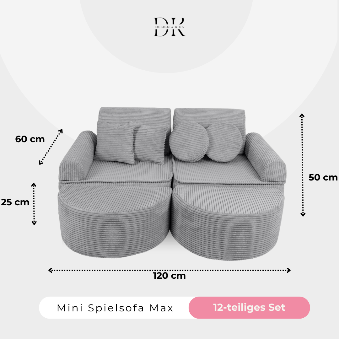 Design4Kids Mini Spielsofa Jewel Cord Max