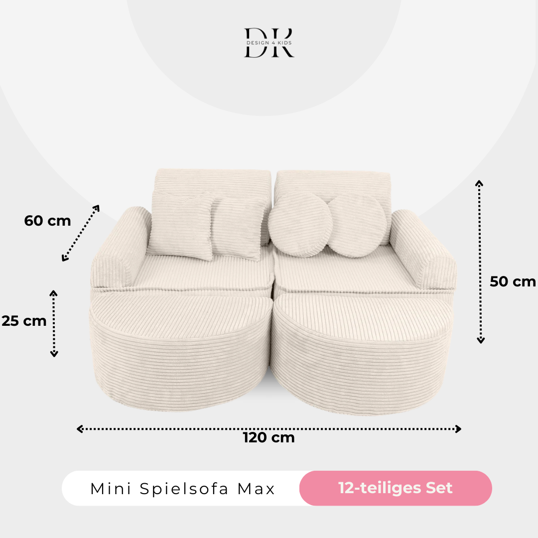 Design4Kids Mini Spielsofa Jewel Cord Max