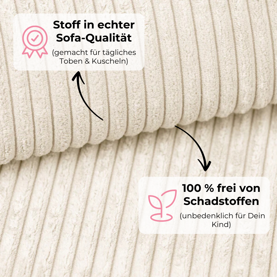 Design4Kids Mini Spielsofa Jewel Cord Plus