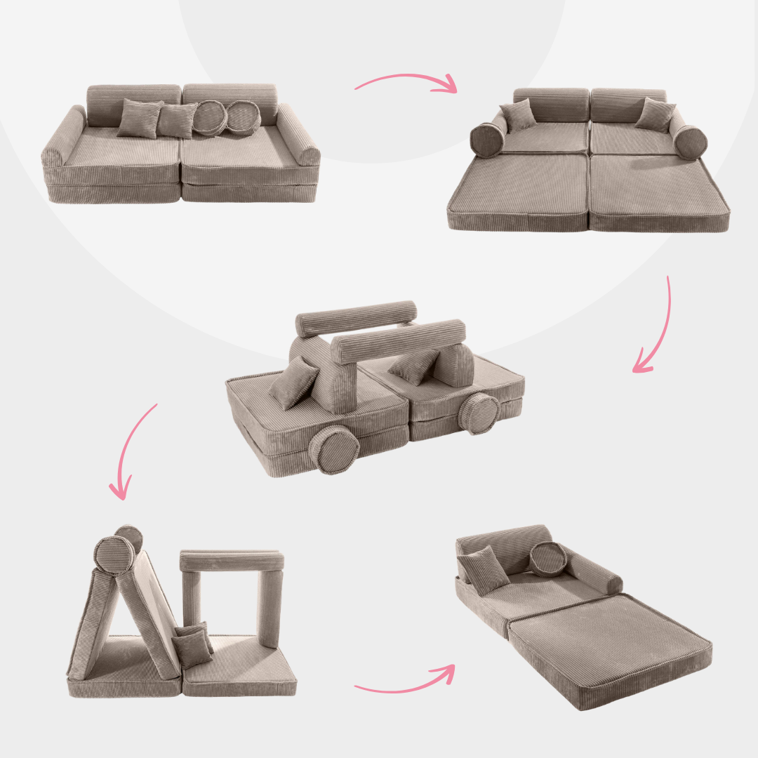 Design4Kids Spielsofa Jewel Cord