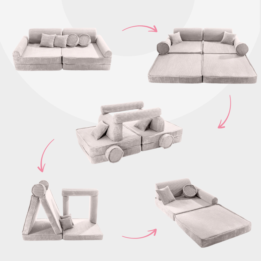 Design4Kids Spielsofa Jewel Cord