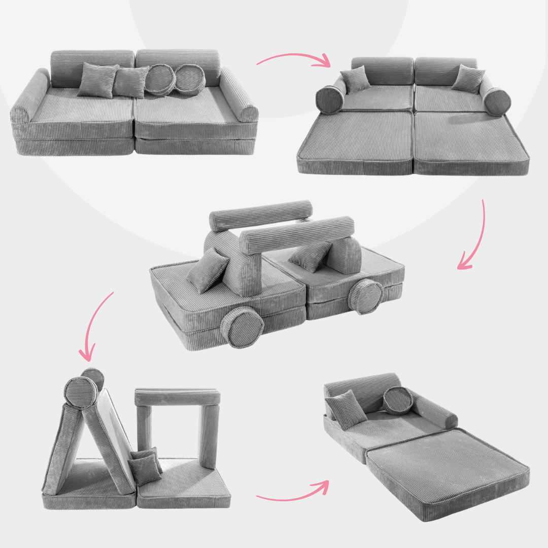 Design4Kids Spielsofa Jewel Cord