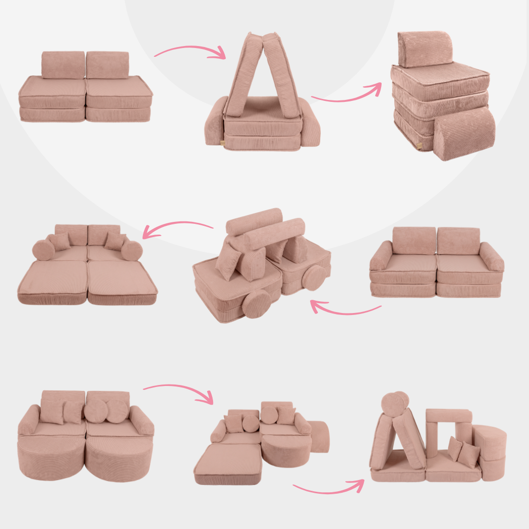 Design4Kids Mini Spielsofa Jewel Cord Max