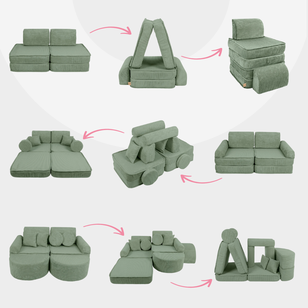 Design4Kids Mini Spielsofa Jewel Cord Basic